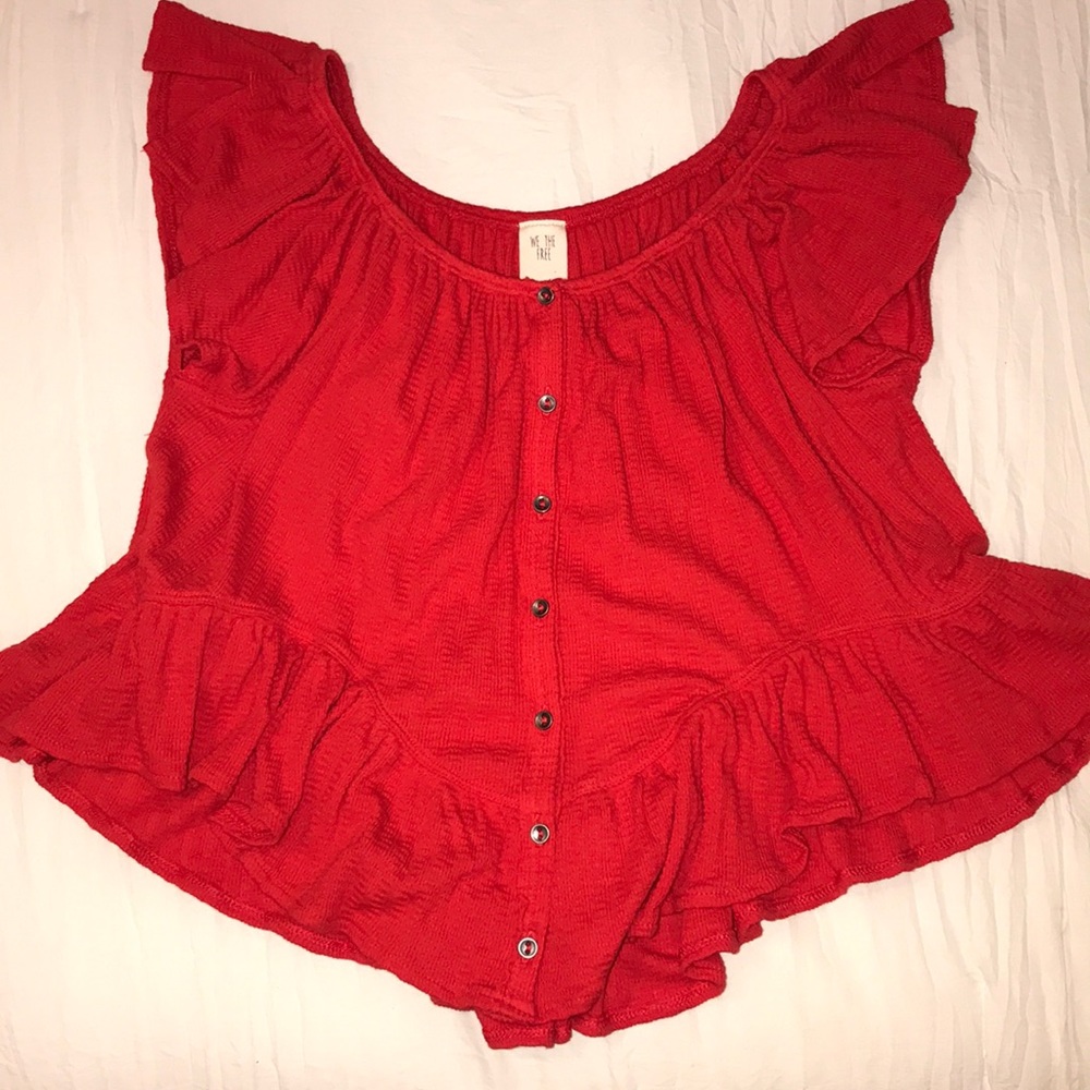 NWOT Free people red top XS